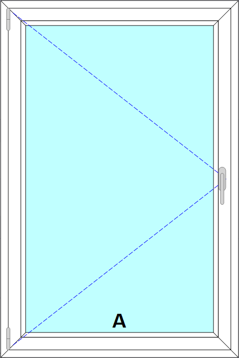 Schița șablonului Fereastra batanta (deschidere pe stanga)