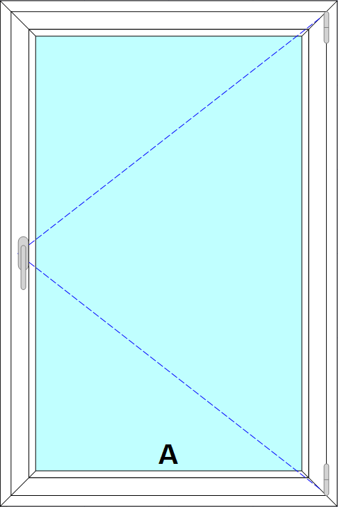 Schița șablonului Fereastra batanta (deschidere pe dreapta)