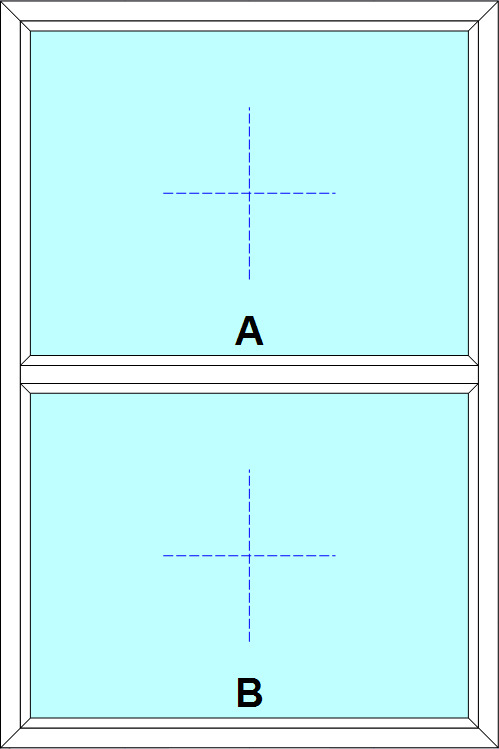 Schița șablonului Fereastra fixa cu traversa
