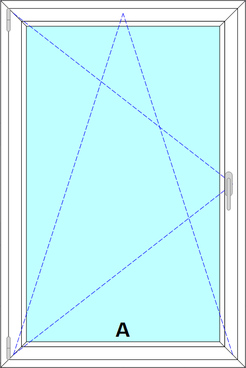 Schița șablonului Fereastra oscilo-batanta (deschidere pe stanga)