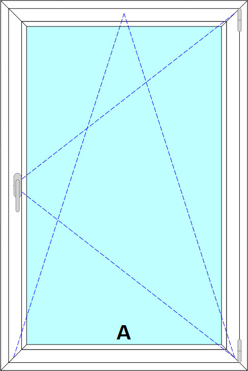 Schița șablonului Fereastra oscilo-batanta (deschidere pe dreapta)