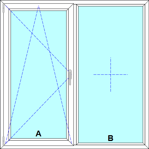 Schița șablonului Fereastra fix - oscilo-batanta (stanga)