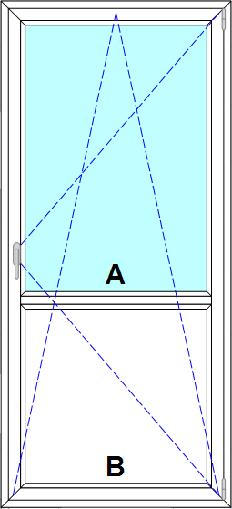Schița șablonului Usa-1-canat-oscilobatant-cu-panel-dreapta