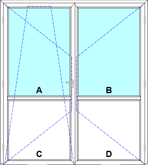 Schița șablonului Usa-2-canat-oscilobatant-cu-panel-stanga