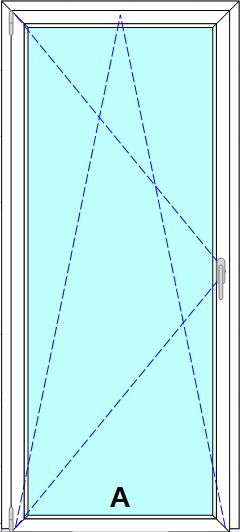 Schița șablonului Usa balcon 1 canat 