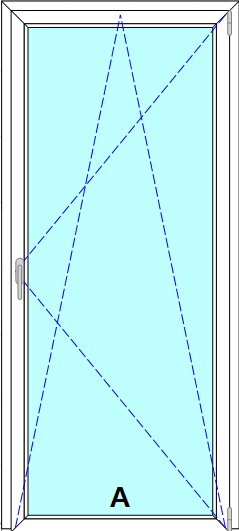 Schița șablonului Usa balcon 1 canat 
