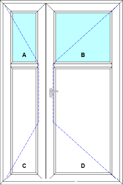 Schița șablonului Usa de intrare dr cadru inchis model 4