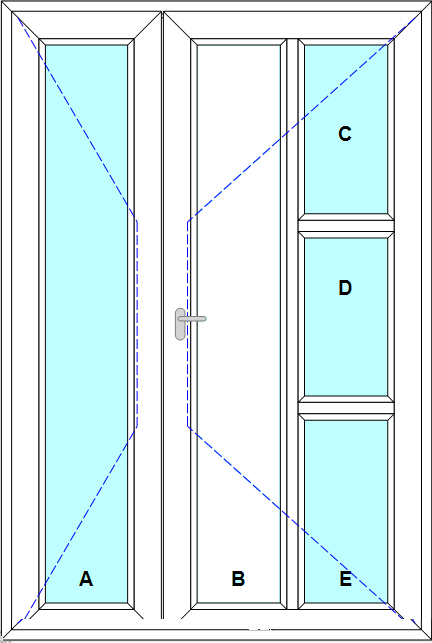 Schița șablonului Usa de intrare dr cadru inchis model 1
