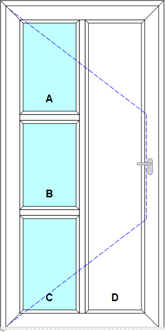 Schița șablonului Usa de intrare st  prag de aluminiu  model 1