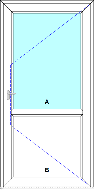 Schița șablonului Usa de intrare dr  prag de aluminiu  model 3