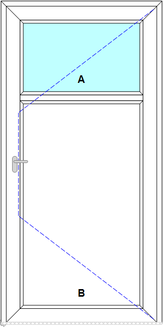 Schița șablonului Usa de intrare dr  prag de aluminiu  model 4