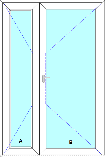 Schița șablonului Usa de intrare dr  prag de aluminiu  model 2
