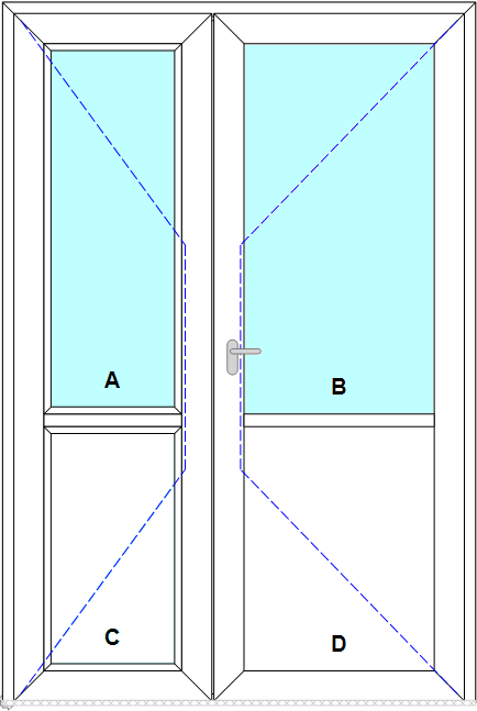 Schița șablonului Usa de intrare dr  prag de aluminiu  model 3