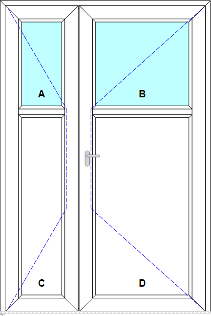 Schița șablonului Usa de intrare dr  prag de aluminiu  model 4