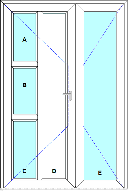 Schița șablonului Usa de intrare st  prag de aluminiu  model 1